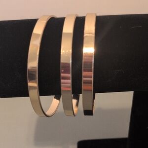 Gold-Tone Flat Bangles